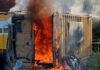 Brand eines Baustellencontainers in Wohlen AG
