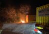 Liestal BL – Toi-Toi Häuschen auf Baustelle in Vollbrand