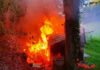 Buckten BL – Holzstapel und Jagdhütte in Brand geraten