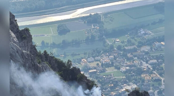 Brand unterhalb des Fürstensteigs