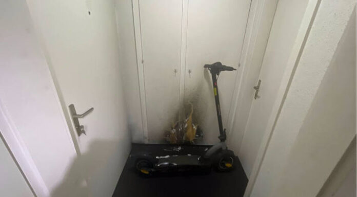 Stadt St. Gallen – Akku eines E-Scooters entzündet sich