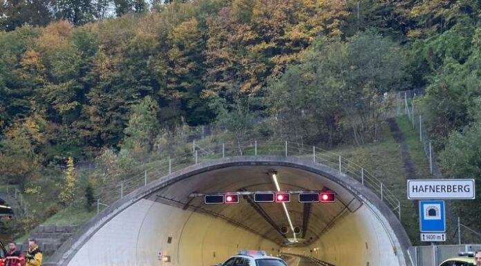Birmensdorf ZH – Fahrzeugbrand in Autobahntunnel auf der A3