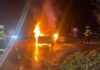 Fridaustrasse in Egerkingen musste nach Autobrand während Löscharbeiten gesperrt werden
