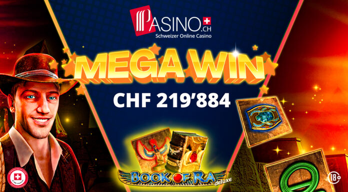 Mega-Gewinn auf PASINO.ch in Höhe von CHF 219'884